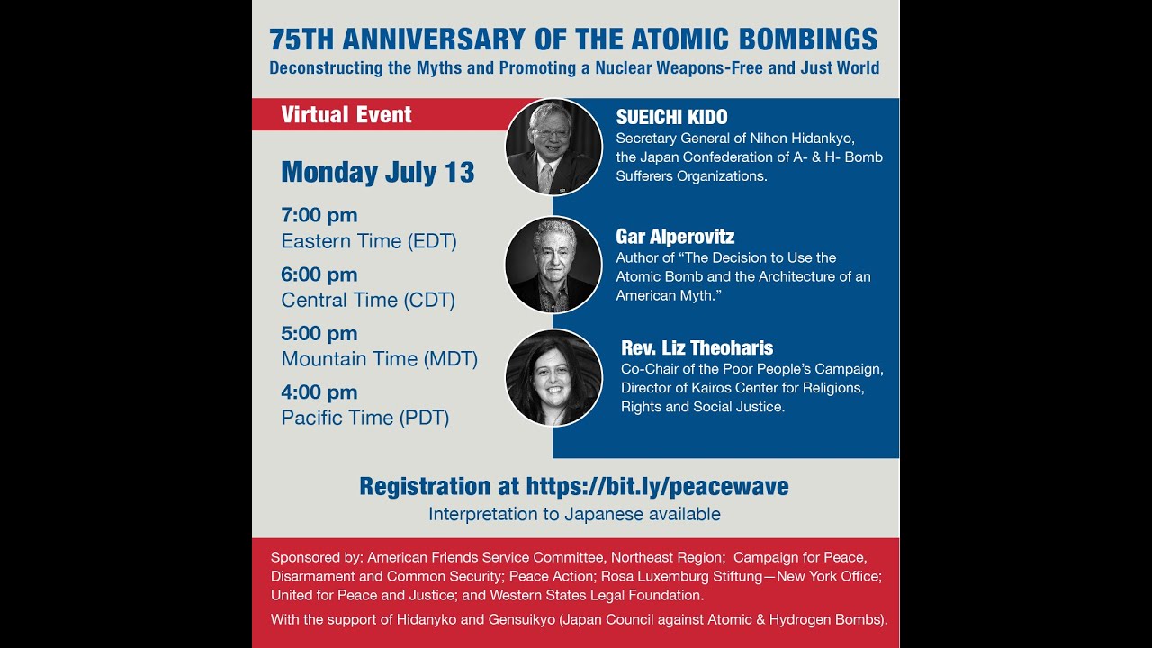 75th Anniversary of the Atomic Bombings