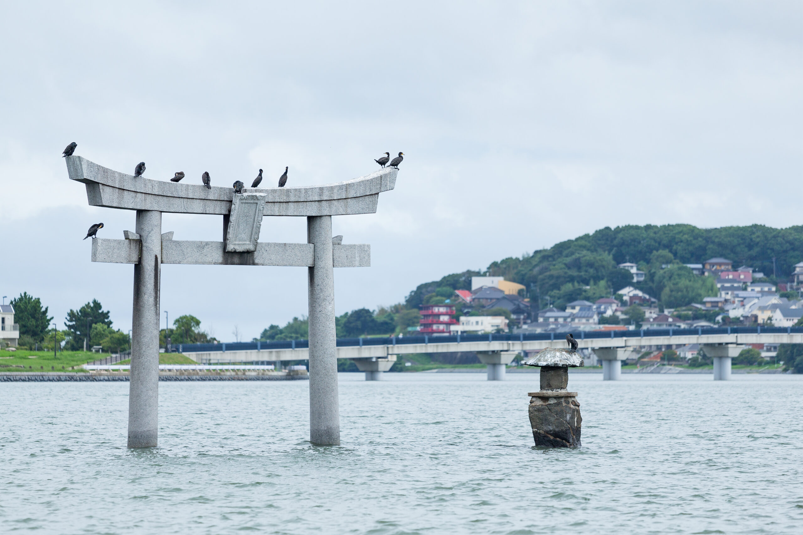 Stone torii in Fukuoka city