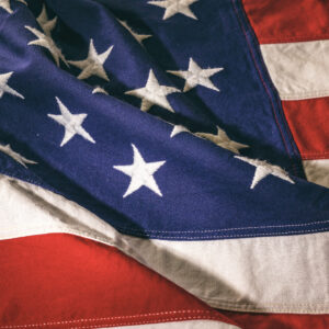 USA flag close up.