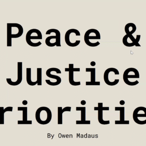 Peace and justice priorities