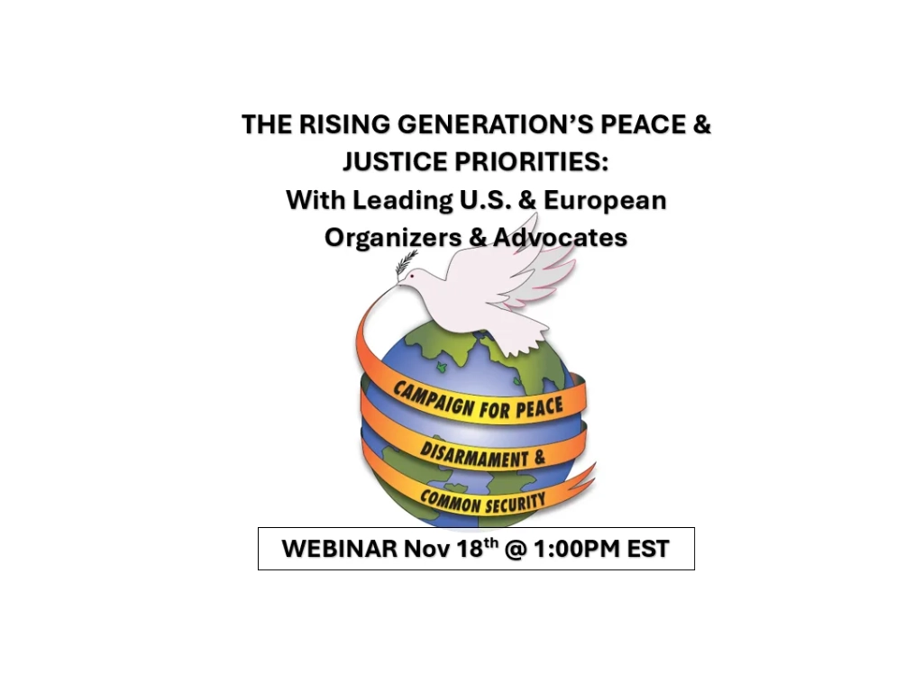 xThe Risign Generation's Peace and Justice Priorities: Leading U.S. and European Organizers and Advocates