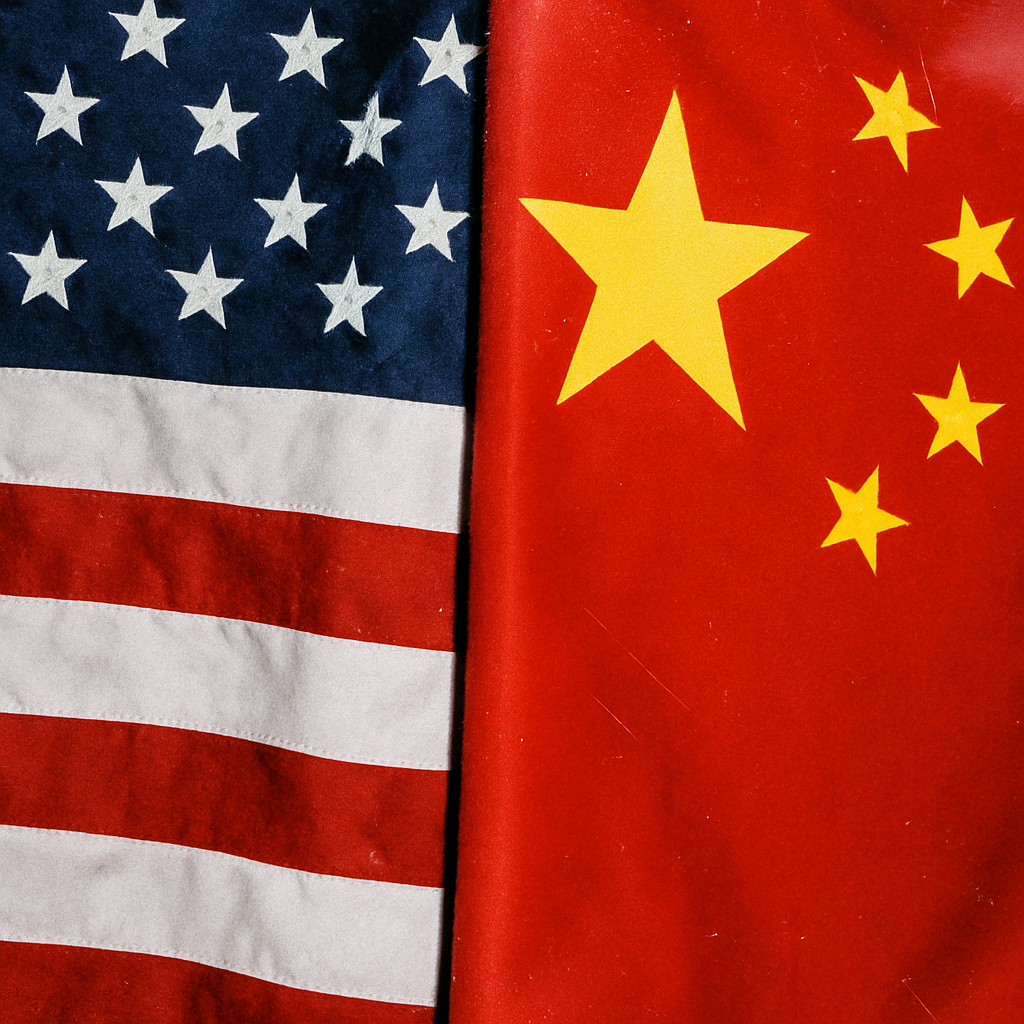 China and USA Flags