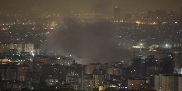 Israeli attack on Tehran.