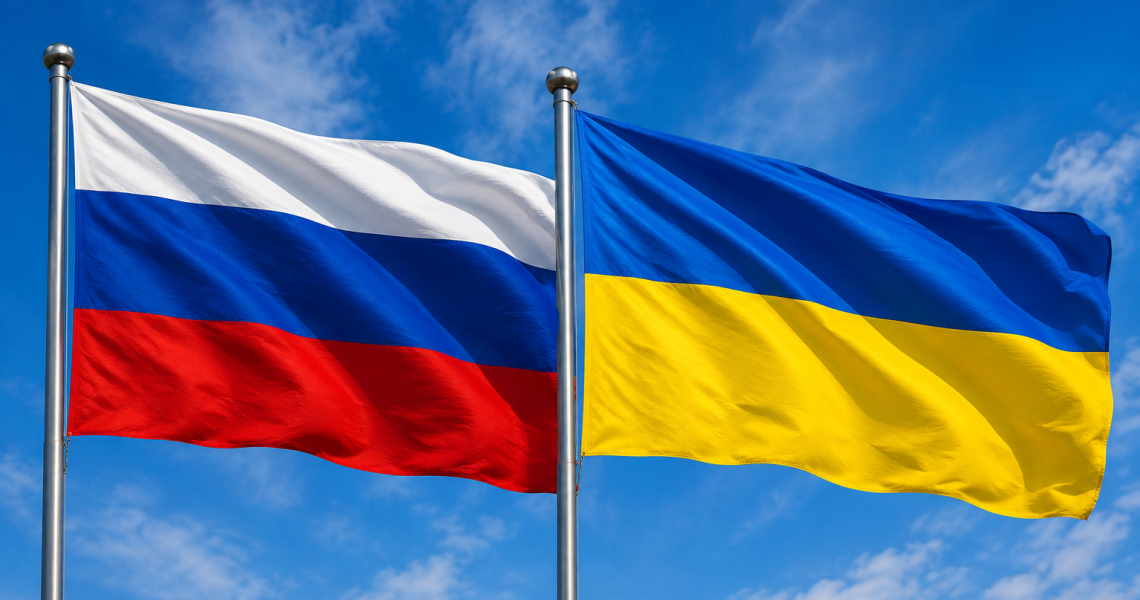 Russian and Ukrainian Flags