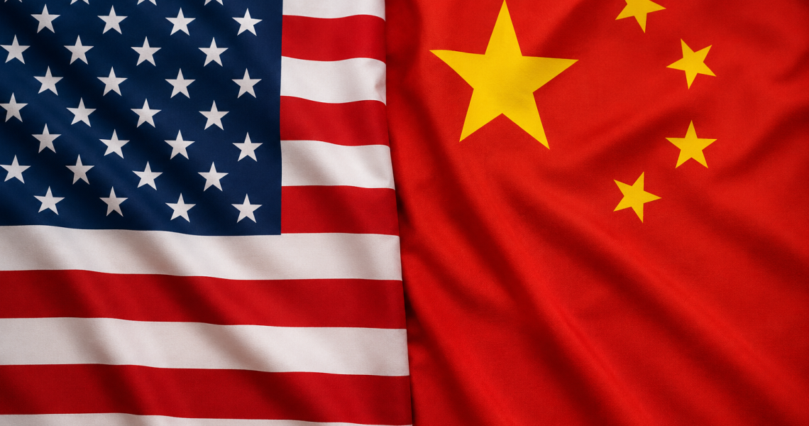 China and USA Flags