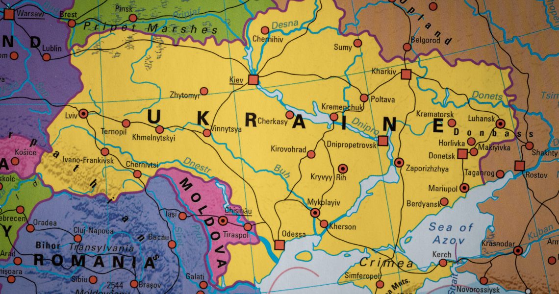 Detailed map of ukraine and surrounding countries