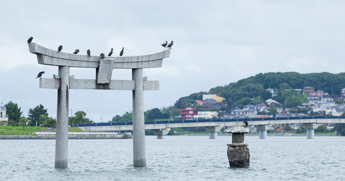Stone torii in Fukuoka city